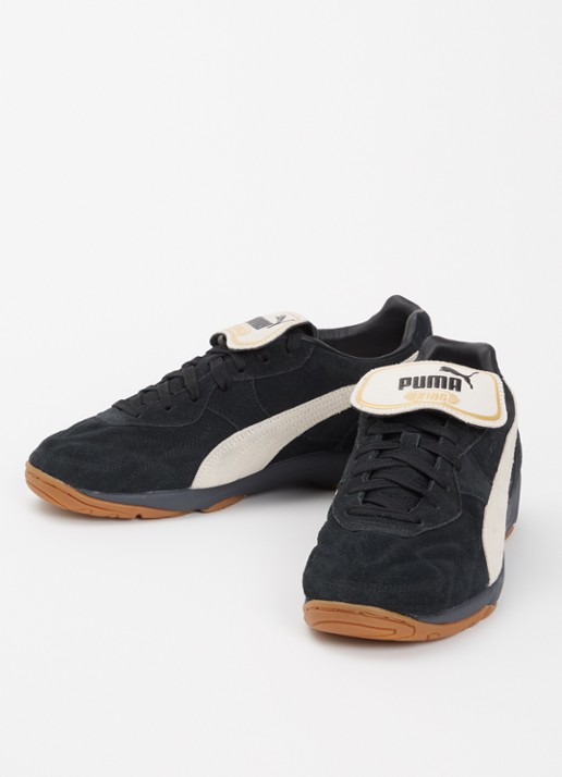 Puma King Indoor sneaker van suède - detail zwart