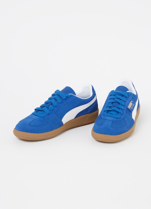 Puma Palermo sneaker van suède - detail 2 kobaltblauw