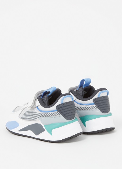 Puma RS-X sneaker met mesh details - achterkant lichtgrijs