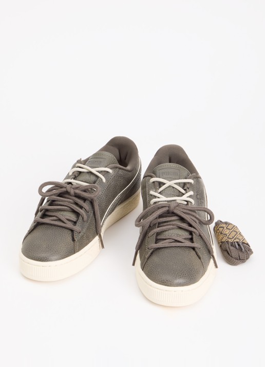 Puma Suede Bloom Dress-Up sneaker van leer - detail 3 grijs