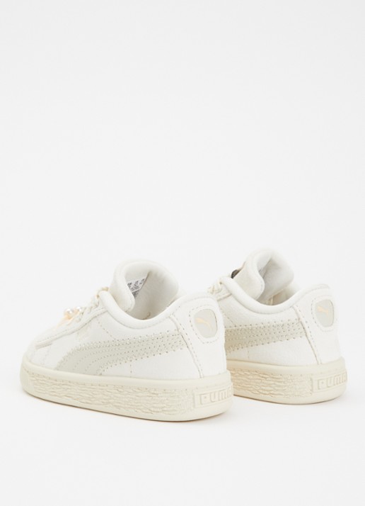 Puma Suede Bloom sneaker van suède - achterkant 4 gebroken wit