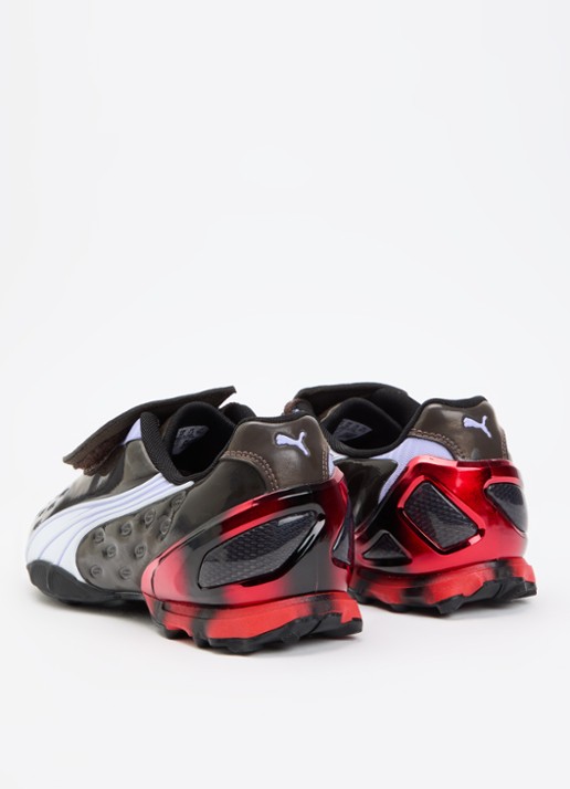 Puma V-S1 sneaker met mesh details - achterkant donkerbruin