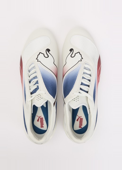 Puma V1.25 Vapor sneaker van mesh met leren details - detail 4 gebroken wit