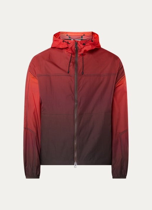 Purple Mountain Breeze jack met capuchon en dip-dye dessin - voorkant 3 rood