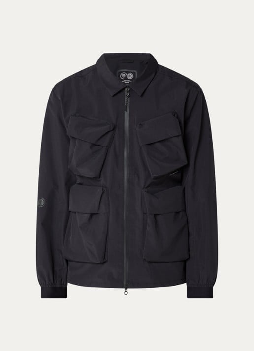 Purple Mountain Observatory Climate overshirt met klepzakken - voorkant 2 zwart