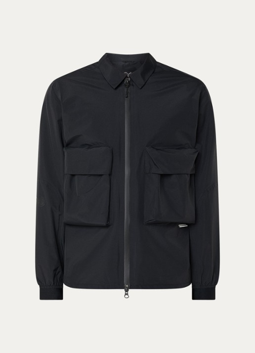Purple Mountain Observatory Climate regular fit overshirt met klepzakken - voorkant zwart