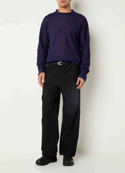 Purple Mountain Observatory Fijngebreide pullover met ronde hals - voorkant 3 royalblauw
