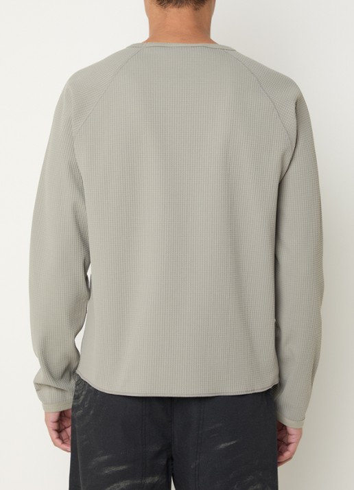 Purple Mountain Observatory Longsleeve met structuur - achterkant 3 lichtgrijs