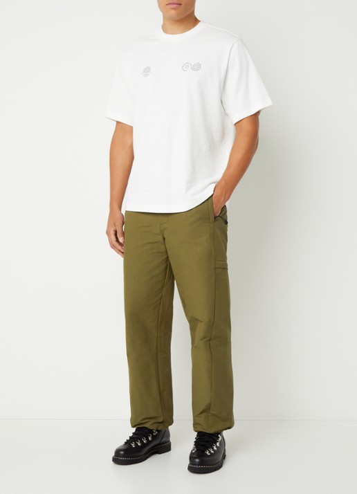 Purple Mountain Observatory Mogul tapered fit broek met ritszakken - voorkant 4 olijfgroen