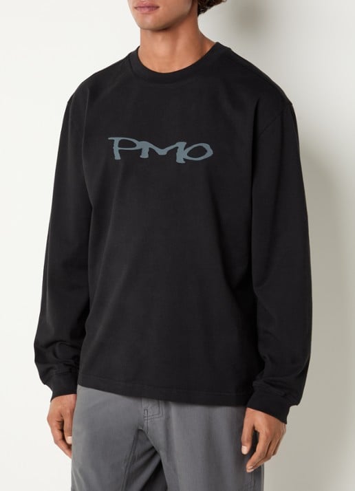 Purple Mountain Observatory Moons longsleeve met logo- en backprint - achterkant 4 zwart