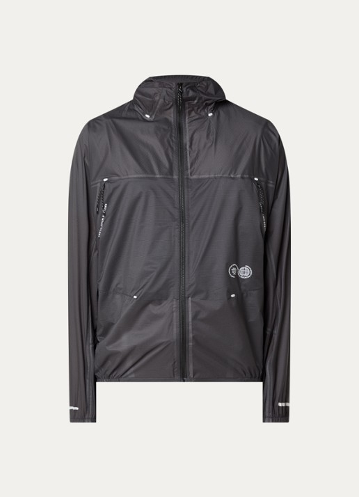 Purple Mountain Observatory Stinger jack met capuchon en ritszakken - voorkant antraciet
