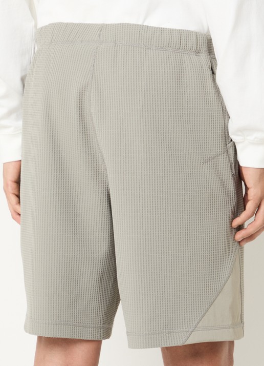 Purple Mountain Observatory Straight fit korte broek met steekzakken - achterkant khaki