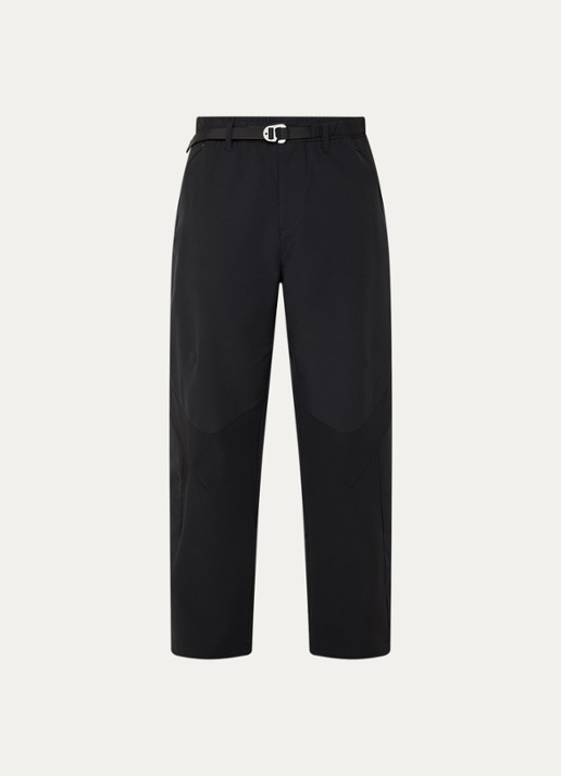 Purple Mountain Observatory Terrain straight fit broek met ceintuur - voorkant zwart
