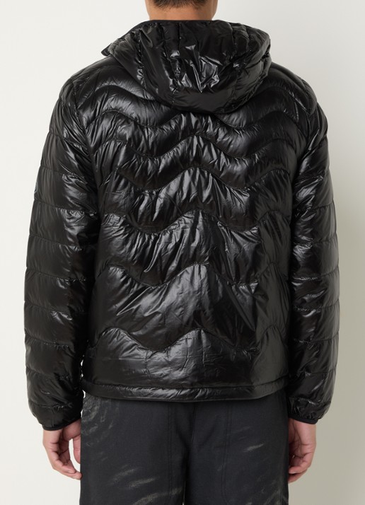 Purple Mountain Waves puffer jack met donsvulling en steekzakken - achterkant 3 zwart
