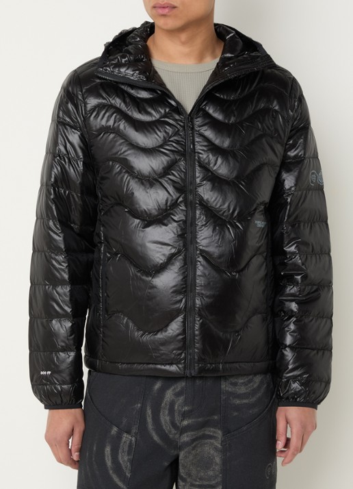 Purple Mountain Waves puffer jack met donsvulling en steekzakken - detail 4 zwart
