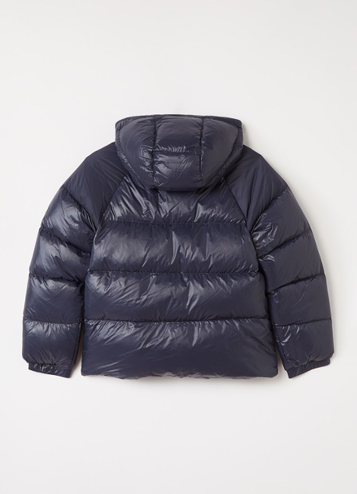 PYRENEX Sten puffer jack met donsvulling en logo - achterkant donkerblauw