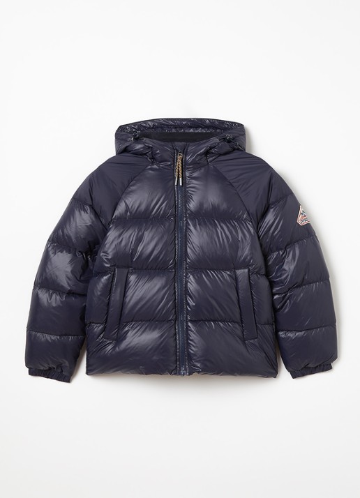 PYRENEX Sten puffer jack met donsvulling en logo - voorkant 2 donkerblauw