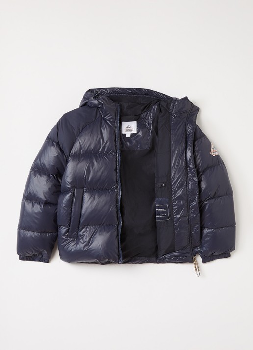 PYRENEX Sten puffer jack met donsvulling en logo - voorkant 3 donkerblauw