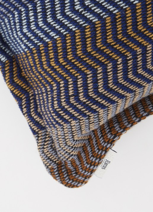 Røros Tweed Fri November View sierkussen 60 x 60 cm - detail blauw