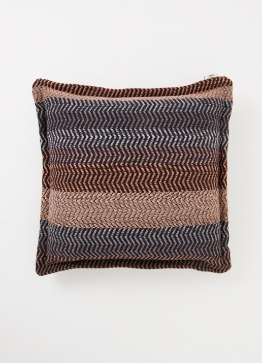 Røros Tweed Fri sierkussen 60 x 60 cm - voorkant 3 donkerblauw