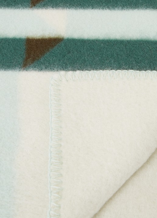 Røros Tweed Kvam plaid van lamswol 135 x 200 cm - detail 3 mint
