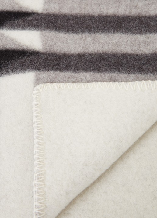 Røros Tweed Kvam plaid van lamswol 135 x 200 cm - detail 3 zwart