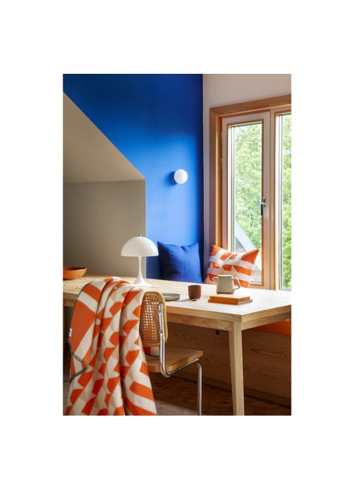 Røros Tweed Kvam sierkussen 50 x 50 cm - voorkant 4 oranje