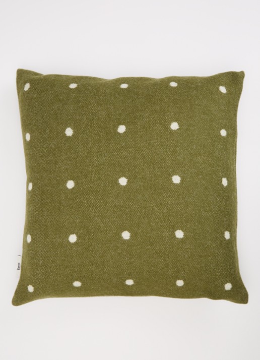 Røros Tweed Pastille sierkussen 50 x 50 cm   - detail groen