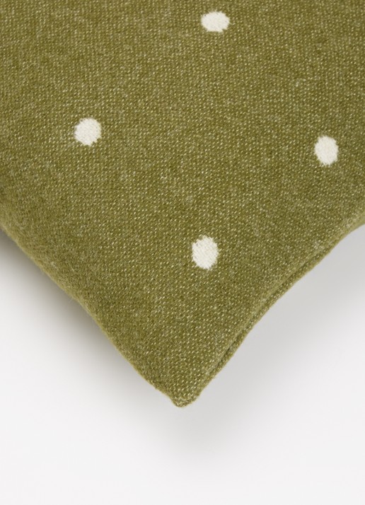 Røros Tweed Pastille sierkussen 50 x 50 cm   - detail 2 groen