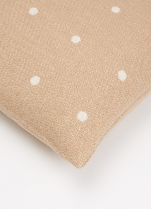 Røros Tweed Pastille sierkussen 50 x 50 cm - detail 4 beige