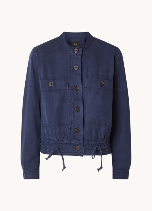 Rails Alma jack  met borst- en steekzakken - voorkant donkerblauw