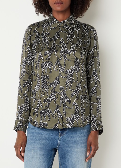 Rails Alyssa blouse van satijn met print