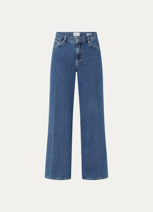 Rails Angeleno high waist wide leg jeans met medium wassing - voorkant indigo