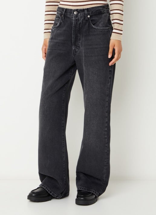 Rails Belmont high waist wide leg jeans met gekleurde wassing