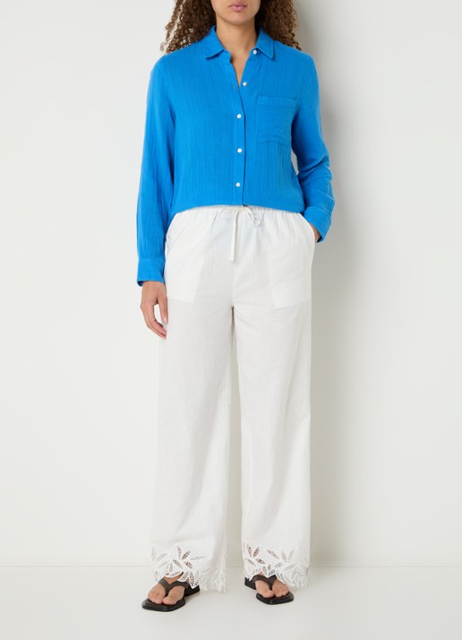 Rails Ellis blouse met borstzak - voorkant 2 kobaltblauw