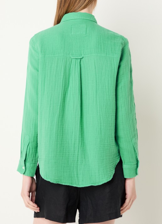Rails Ellis blouse met structuur - achterkant 3 groen