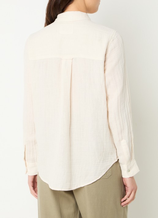 Rails Ellis blouse van  katoen met borstzak - achterkant 2 ivoor