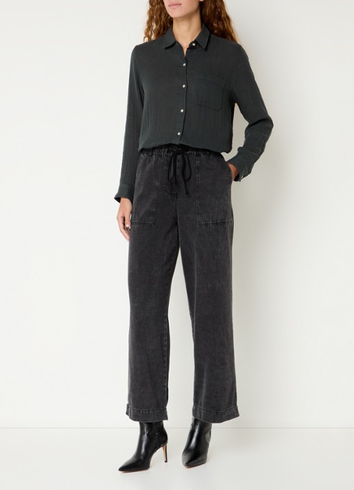 Rails Ellis blouse van  katoen - voorkant 2 olijfgroen
