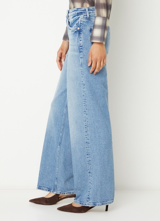 Rails Getty high waist straight leg jeans met lichte wassing - detail 2 indigo