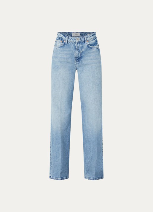 Rails Getty high waist straight leg jeans met lichte wassing - voorkant 3 indigo