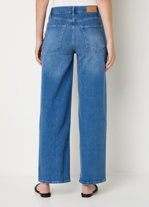 Rails Getty high waist wide leg jeans met medium wassing - achterkant 3 indigo