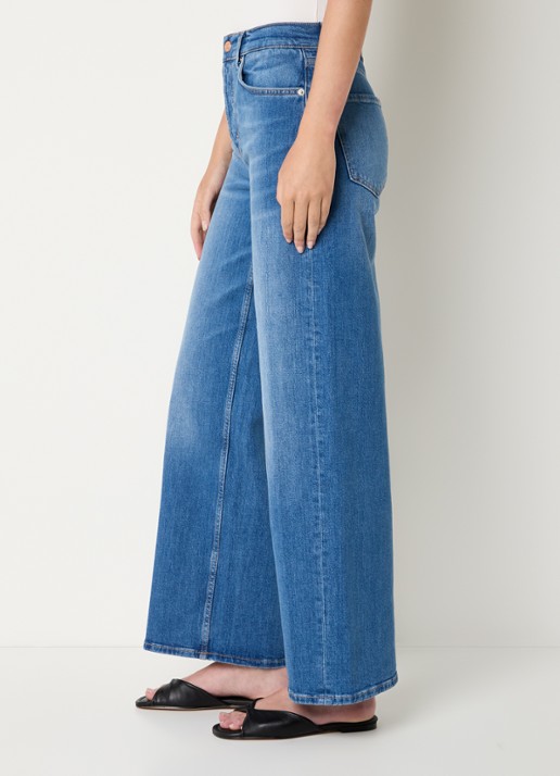 Rails Getty high waist wide leg jeans met medium wassing - detail 5 indigo