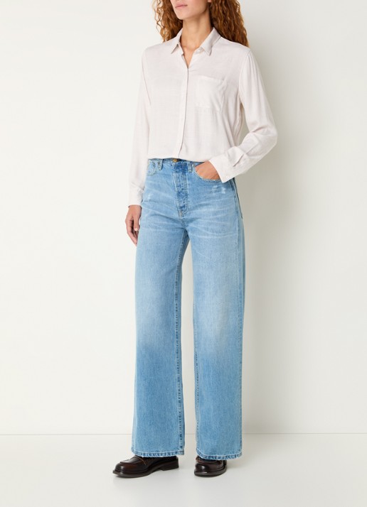 Rails Hunter blouse met borstzak - voorkant 4 creme