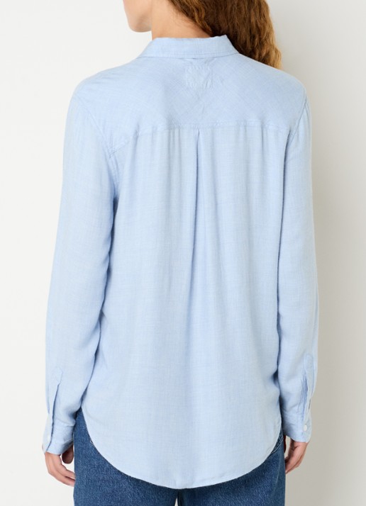 Rails Hunter blouse met borstzak - achterkant 4 lichtblauw