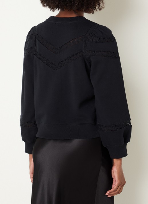 Rails Isles sweater met broderie - achterkant 2 zwart
