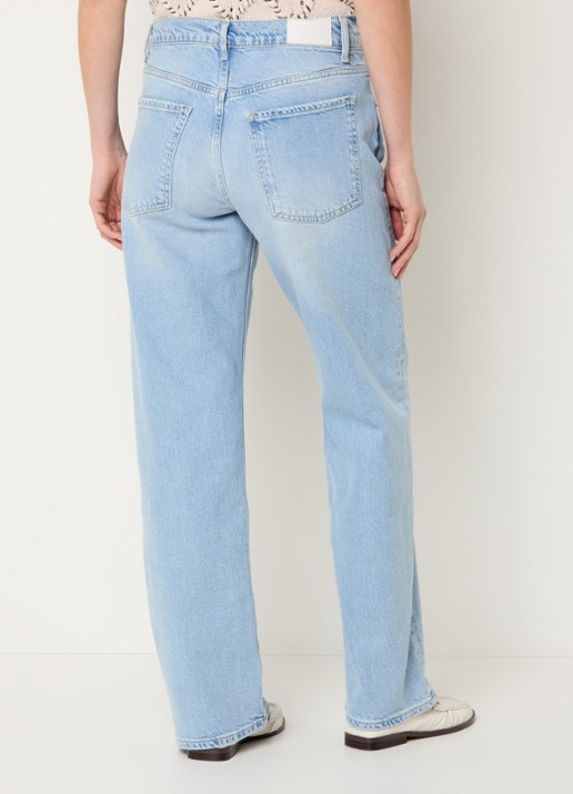 Rails Jasper high waist straight leg jeans  met lichte wassing - achterkant 5 indigo