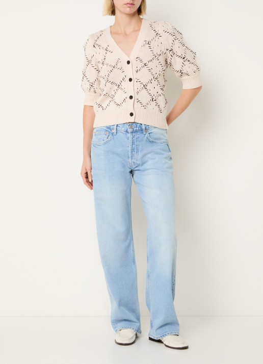 Rails Jasper high waist straight leg jeans  met lichte wassing - voorkant 2 indigo
