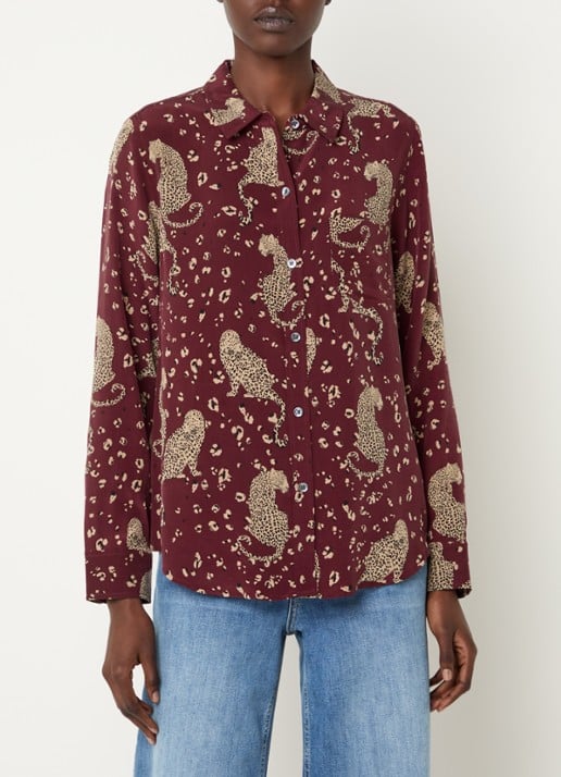 Rails Kate blouse van zijde met print