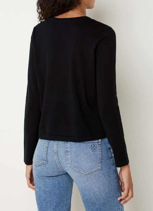 Rails Longsleeve in kasjmierblend - achterkant zwart