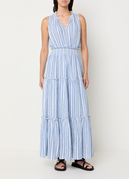 Rails Loulou gelaagde maxi jurk in linnenblend met streepprint